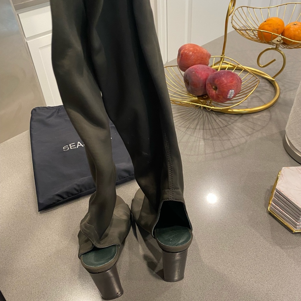 COPY - Yeezy season 2 peep toe boots
